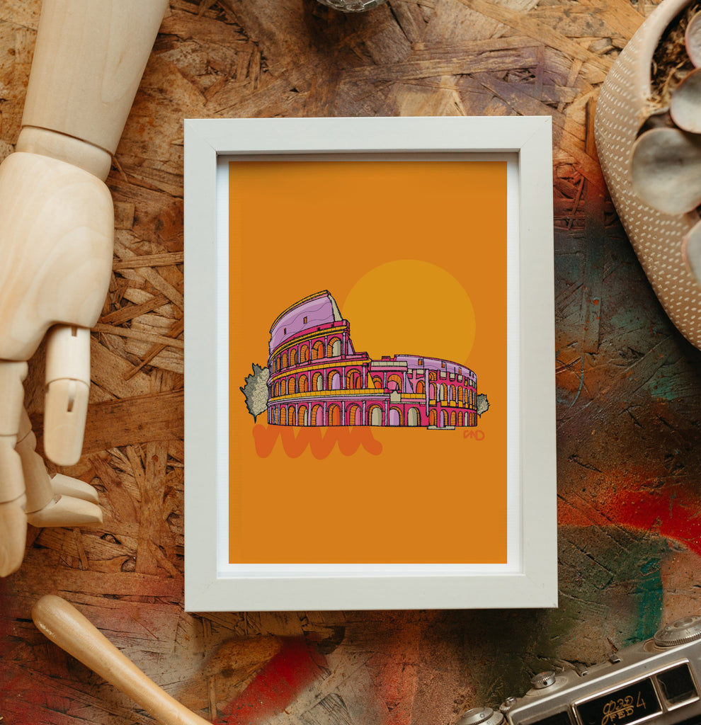 roman colosseum art print