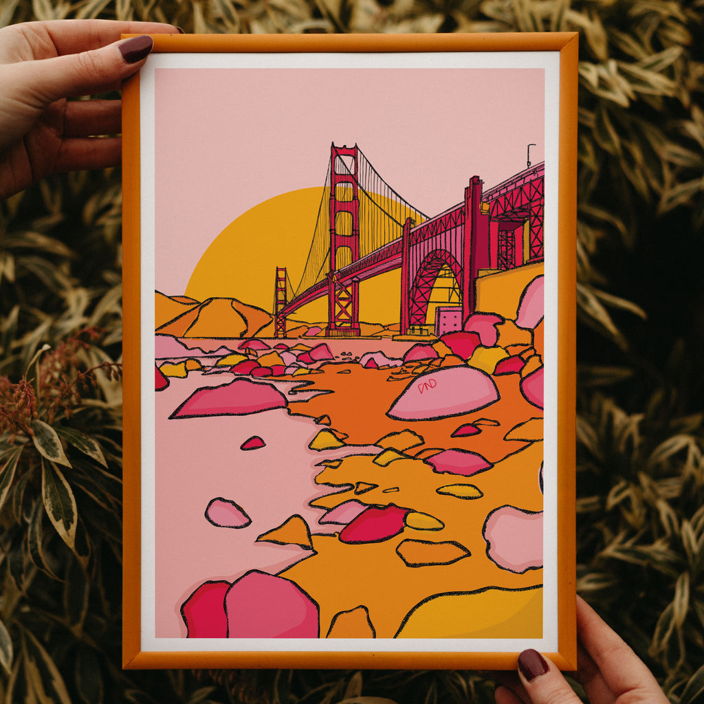 golden gate bridge art print
