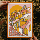 Santorini art print