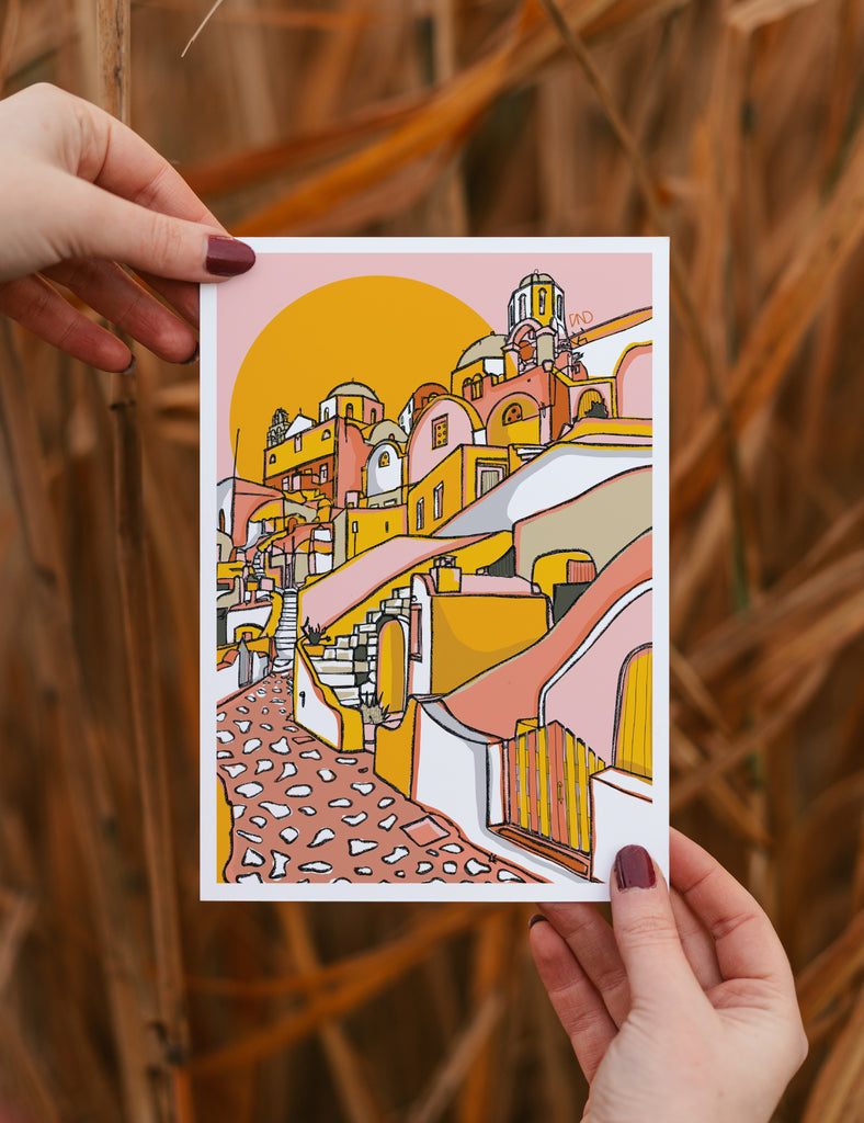 Santorini art print