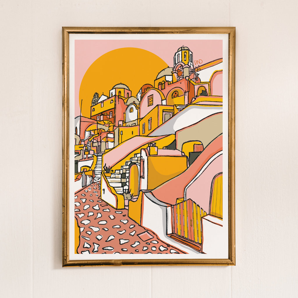 Santorini art print
