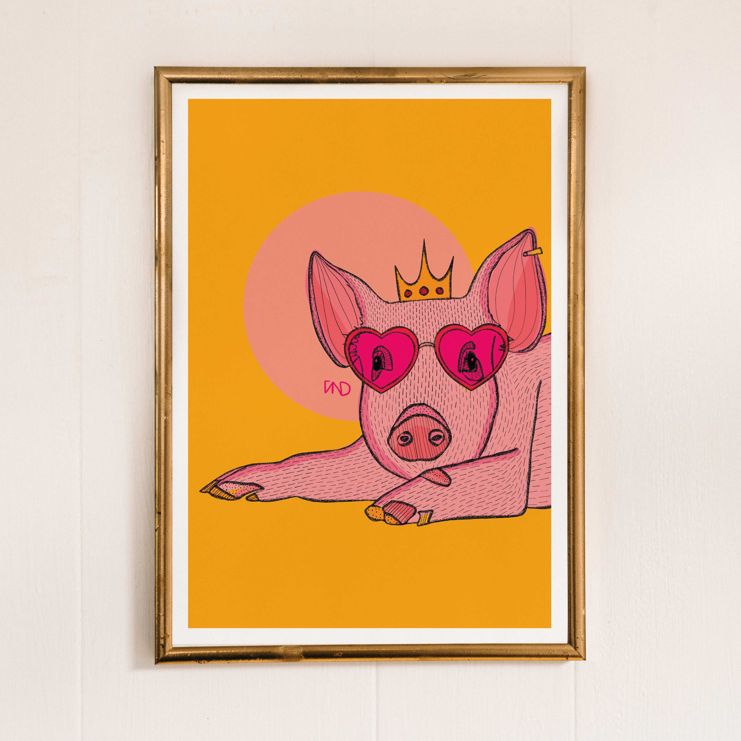 pig nursery art print