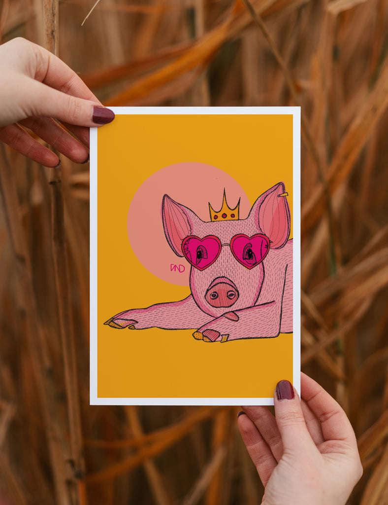 pig nursery art print