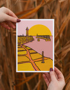 Whitby art print, colourful nautical art, colourful wall art