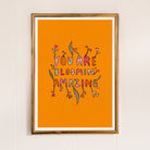 Positive quote wall art, colourful art print