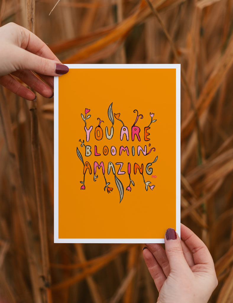Positive quote wall art, colourful art print